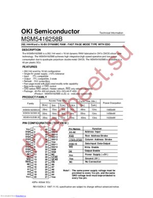 MSM5416258B-35 datasheet  