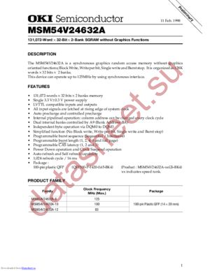 MSM54V24632A-10GS-BK4 datasheet  