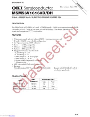 MSM56V16160D-12TS-K datasheet  