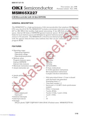 MSM65X227TS-K datasheet  