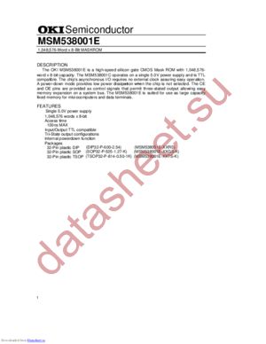 MSM538002E-xxTS-AK datasheet  