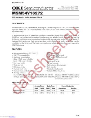 MSM54V16272-70TS-K datasheet  