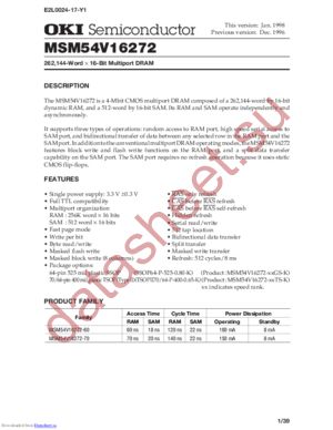 MSM54V16272-70GS-K datasheet  