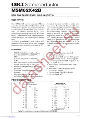 MSM62X42BGS-1K datasheet  