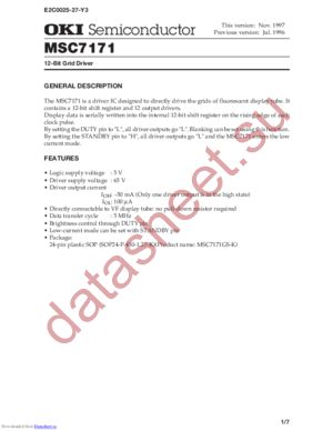 MSC7171GS-K datasheet  