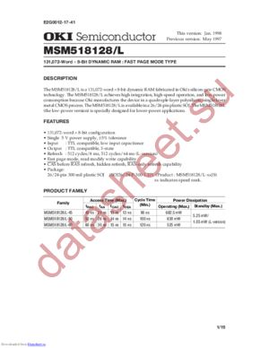 MSM518128 datasheet  