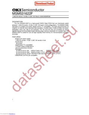 MSM531602F-XXGS-K datasheet  