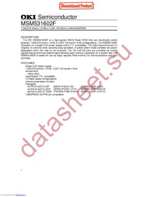 msm531602e datasheet  