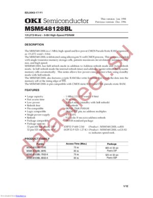 MSM548128BL-80GS-K datasheet  