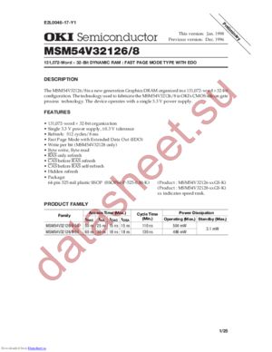 MSM54V32126/8-50 datasheet  