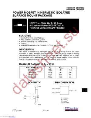 OM6038SM datasheet  