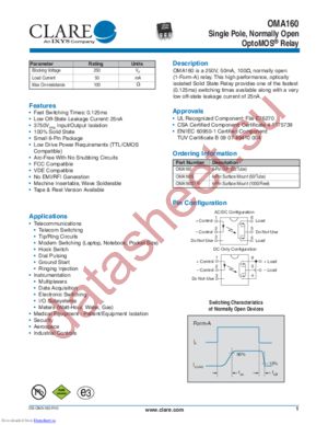 OMA160STR datasheet  