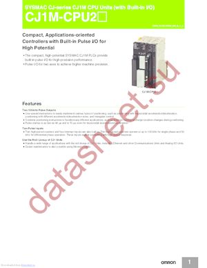 CJ1M-CPU21 datasheet  