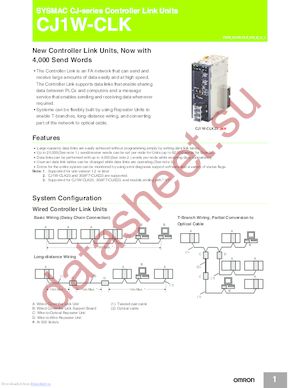 CJ1W-CLK23 datasheet  