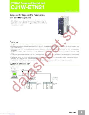 CJ1W-ETN21 datasheet  