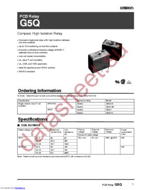 G5Q-1 datasheet  