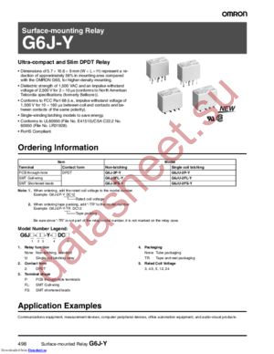 G6J-2FS-Y-TR DC24 datasheet  