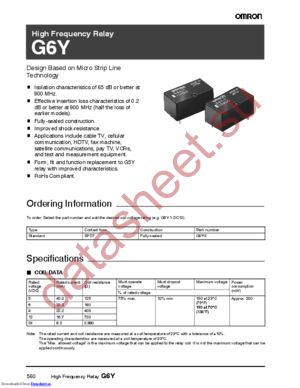 G6Y-1DC5 datasheet  