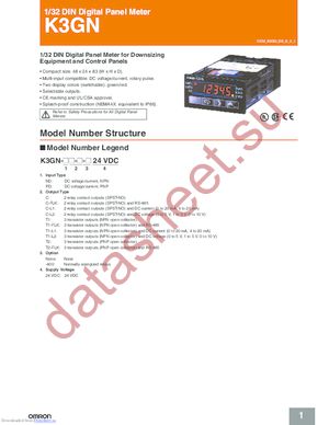 K3GN-NDC 24VDC datasheet  
