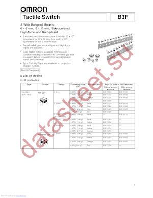 B3F-1062 datasheet  