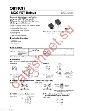 G3VM-201DY(TR) datasheet  