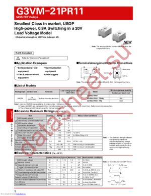 G3VM-21PR11(TR) datasheet  