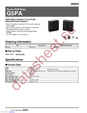 G5PA datasheet  