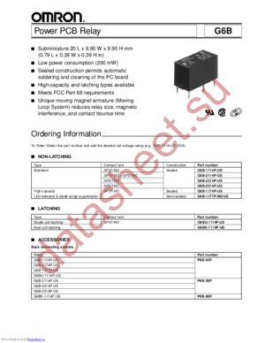 G6BK-1114P-US-DC6 datasheet  