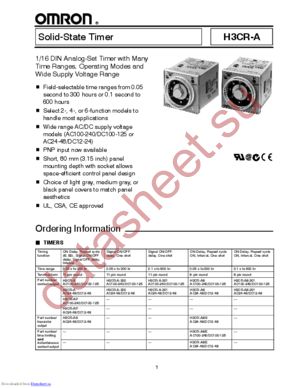 H3CR-A8E AC100-240/DC100-125 datasheet  