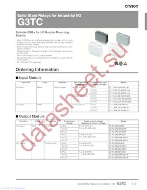 G3TC-IAC-5A AC/DC240 datasheet  
