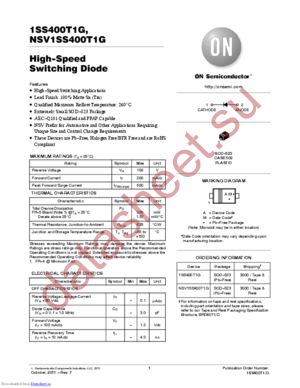 NSV1SS400T1G datasheet  