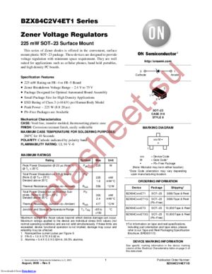 BZX84C4V3ET1 datasheet  