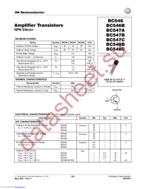 BC546BRLRE datasheet  