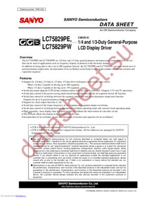 LC75829PE datasheet  
