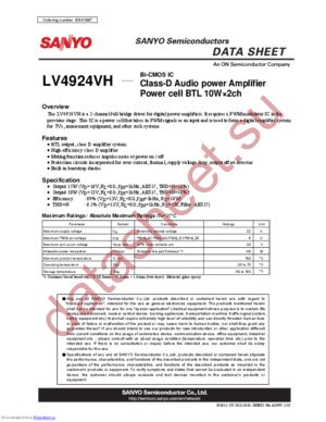 LV4924VH datasheet  