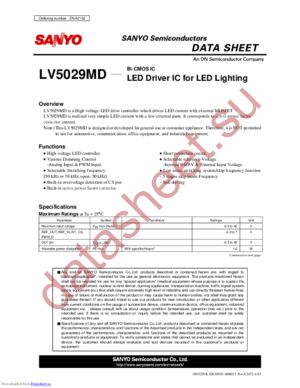 LV5029MD-BH datasheet  