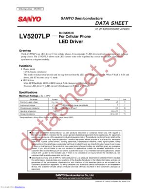LV5207LP-TE-L-E datasheet  