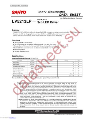 LV5213LP-TE-L-E datasheet  