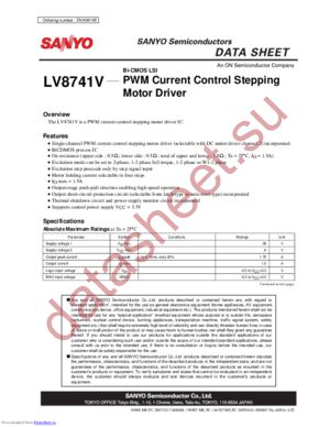 LV8741V-TLM-E datasheet  