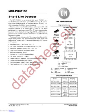 MC74VHC138ML1 datasheet  