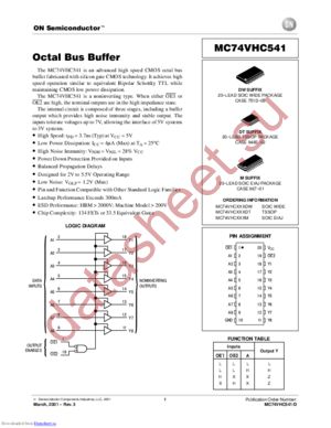 MC74VHC541ML1 datasheet  