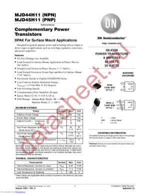 MJD44H11-001G datasheet  