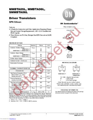 SMMBTA06LT1G datasheet  