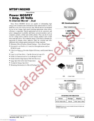 MTDF1N02HDR2 datasheet  