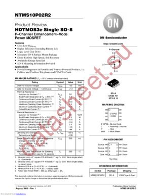 NTMS10P02R2-D datasheet  