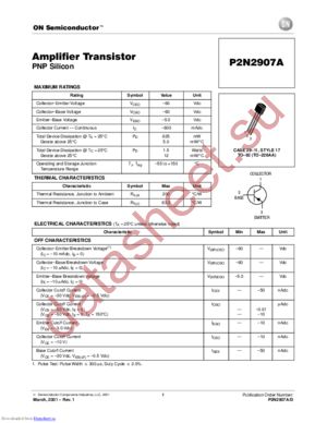 P2N2907A-D datasheet  