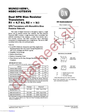 SMUN5216DW1T1G datasheet  