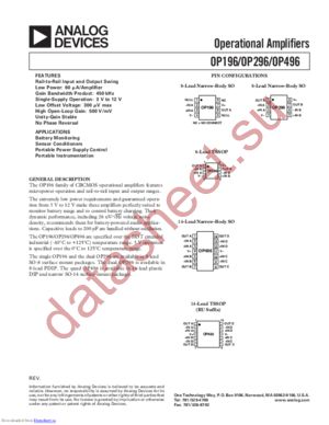 OP296GSZ-REEL7 datasheet  