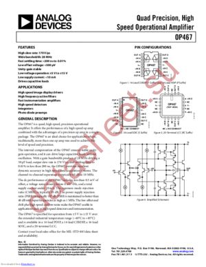 OP467GS-REEL datasheet  