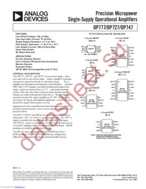 OP747ARZ-REEL datasheet  